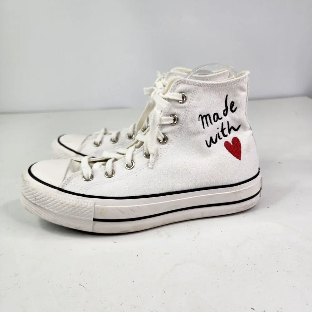 Women’s Converse Chuck Taylor All Star High Lift Made With Love Size 9.5 571119C